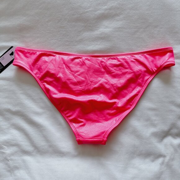 Wild Fable NWT hot pink with sparkle low rise cheeky bikini swim bathing suit XL - Picture 2 of 13
